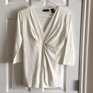 3 qtr sleeve rayon/ spandex top